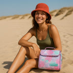 Lavender & Pink Tropical Hanging Toiletry Bag