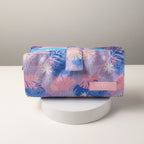 Lavender & Blue Floral Travel Makeup Bage