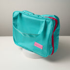 Turquoise & Pink Travel Organizer Bag