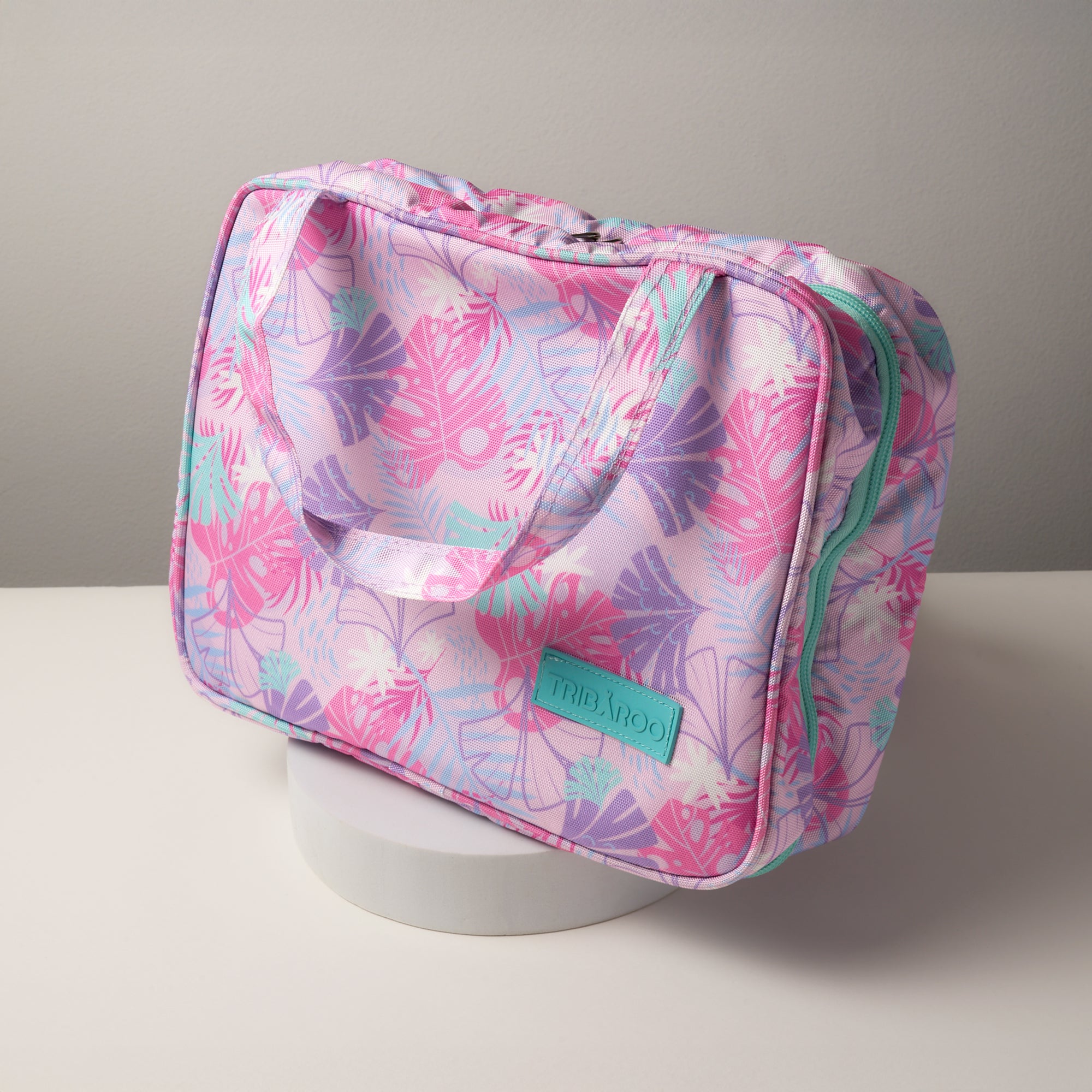 Pink & Lavender Tropical Travel Organizer Bag