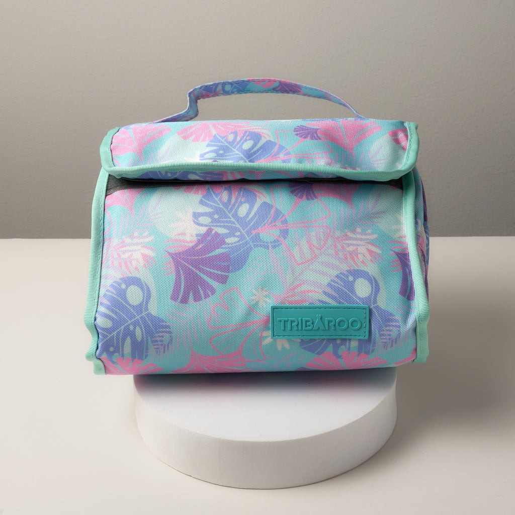 Turquoise & Lavender Tropical Hanging Toiletry Bag