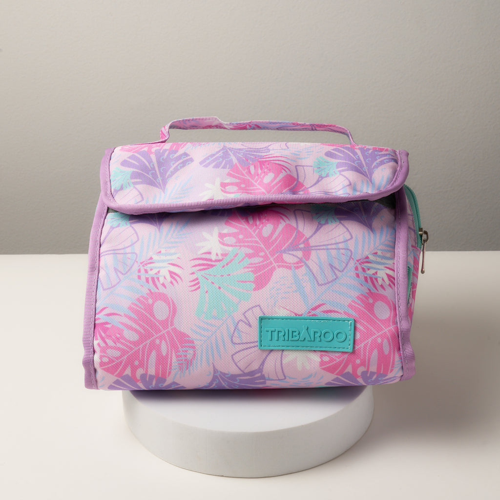 Lavender & Pink Tropical Hanging Toiletry Bag