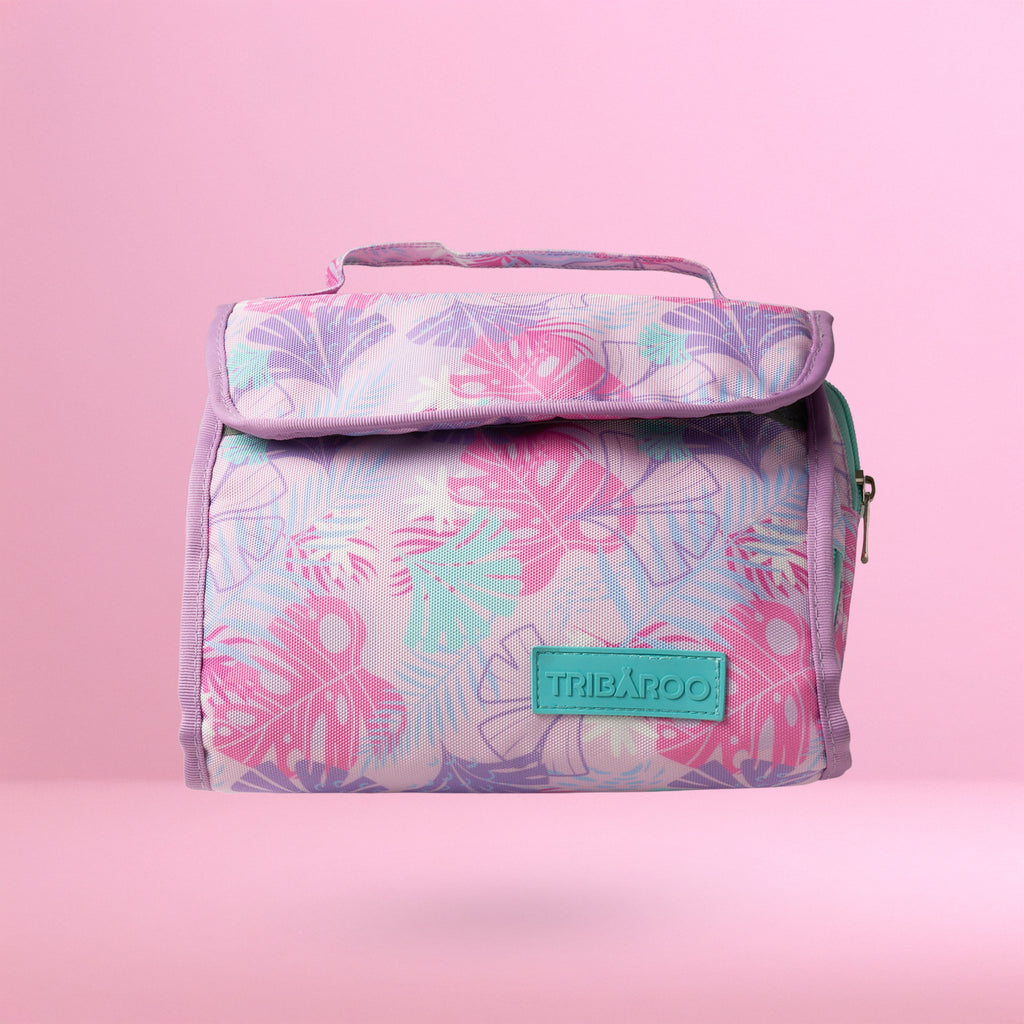 Lavender & Pink Tropical Hanging Toiletry Bag
