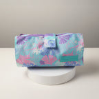 Blue & Lavender Floral Makeup Travel Bag-2