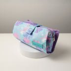 Blue & Lavender Floral Makeup Travel Bag-6