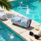 Blue & Lavender Floral Makeup Travel Bag-7