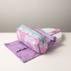 Pink & Turquoise Floral Travel Makeup Bag-4
