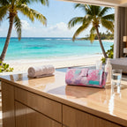 Pink & Turquoise Floral Travel Makeup Bag-7