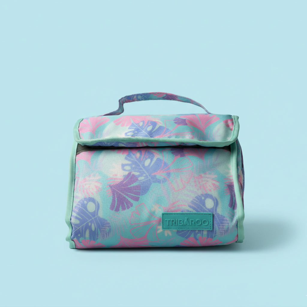 Turquoise & Lavender Tropical Hanging Toiletry Bag-1