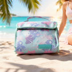 Turquoise & Lavender Tropical Hanging Toiletry Bag-5