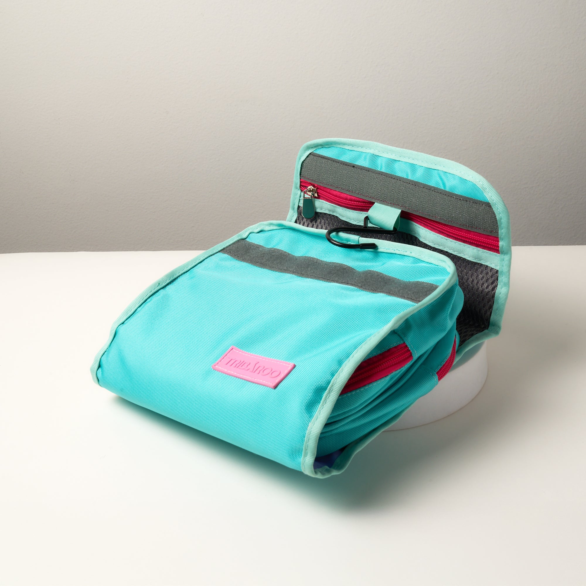 Turquoise & Pink Hanging Toiletry Bag-3